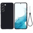 Pure Color Liquid Silicone Shockproof Full Coverage Phone Case f. Galaxy S23 5G (Black)1