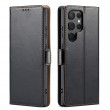 ECHTLEDER Leather Texture Leather Phone Case f. Galaxy S23 Ultra 5G (Black)1
