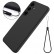 Pure Color Liquid Silicone Shockproof Full Coverage Phone Case f. Galaxy S24+ 5G (Black)