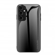 Texture Gradient Glass TPU Phone Case f. Galaxy A54 5G (Black)1