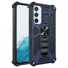 Armor Shockproof TPU+PC Magnetic Protective Case m. Holder f. Galaxy A54 5G (Blue)