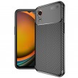 Carbon Fiber Texture Shockproof TPU Case f. Galaxy Xcover 7 (Black)