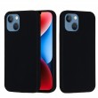 Solid Color Silicone Phone Case f. iPhone 15 Pro Max (Black)