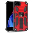 Shockproof TPU + PC Magnetic Protective Case m. Holder f. iPhone SE 2022/2020/8/7 (Red)