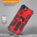 Shockproof TPU + PC Magnetic Protective Case m. Holder f. iPhone SE 2022/2020/8/7 (Red)