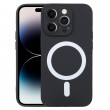 Liquid Silicone Magsafe Phone Case f. iPhone 15 Pro (Black)