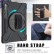 Shockproof Colorful Silicone+PC Protective Case m. Holder & Shoulder Strap/Hand Strap/Pen Slot f. Tab S9/S8/7 (Black) mit Schulter/Umhängegurt
