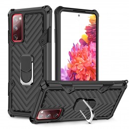 Armor PC + TPU Shockproof Case with 360 Degree Rotation Ring Holder f. Galaxy S20 FE/S20 FE 5G (Black)