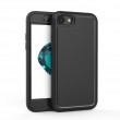 360 All-inclusive Shockproof Precise Hole PC + TPU Protective Case f. iPhone SE 2022/2020 /8/7 (Black)
