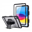360 Full Body Shockproof Tablet Case m. Grip/Holder/Pen Slot f.iPad 10th Gen 10.9 2022 (Black)