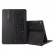 Bluetooth 3.0 Litchi Texture ABS Detachable Bluetooth Keyboard Leather Case m. Holder f. iPad Air / Pro 10.5  (2019) Black
