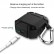 Wireless Earphones Shockproof Armor Silicone Protective Case f. Apple AirPods 1 / 2, Wireless Version (Black)