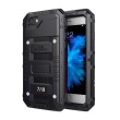 Waterproof Dustproof Shockproof Zinc Alloy + Silicone Case für iPhone SE 2022/2020/8/7 (Black)