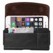 Lambskin Elastic Band Mobile Phone Universal Hanging Waist Leather Case . Card Slot f. iPhone 13 Mini/12 Mini/SE 2020/8/71
