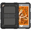 Shockproof Transparent PC + Silica Gel Protective Case m. Holder & Shoulder Strap f.iPad Mini 2019 / Mini 4, (Grey)