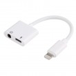 GL011 2 in 1 8 Pin Female + 3.5mm Female to 8 Pin Male Audio Charging Adapter