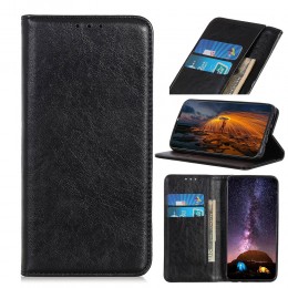 Magnetic Crazy Horse Texture Horizontal Flip Leather Case m. Holder/Card Slots/Wallet f. iPhone 12/12 Pro (Black)