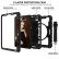 360 Degree Rotation PC+Silicone Shockproof Combination Case m. Holder/Hand Grip Strap/Neck Strap f. iPad Air 2022/2020 10.9 (Black) mit SCHULTER/UMHÄNGEGURT