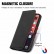 Retro Skin Feel Business Magnetic Horizontal Flip Leather Case m. Holder/Card Slots/Wallet/Photo Frame f.iPhone 13 Mini (Black)