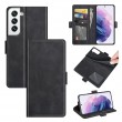 Dual-side Magnetic Buckle Horizontal Flip Leather Case m. Holder & Card Slots & Wallet f. Galaxy S22+ 5G (Black)1