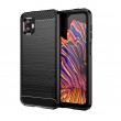 Brushed Carbon Fiber Soft TPU Case f. Galaxy Xcover6 Pro (Black)