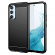 Brushed Texture Carbon Fiber TPU Phone Case f. Galaxy A54 5G (Black)1