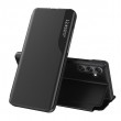 Side Display Adsorption Leather Phone Case f. Galaxy A34 5G (Black)1