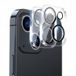 2pcs Black Ring 9H Rear Camera Lens Tempered Glass Film f. iPhone 15/15 Plus