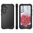3 in 1 Shockproof PC + Silicone Protective Case f. Galaxy S24+ (Black)
