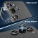 Hat-Prince 9H Rear Camera Lens Aluminium Alloy Tempered Glass Film f. Galaxy S24 5G (Black)