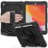 Shockproof Colorful Silica Gel+PC Protective Case m.Holder & Shoulder Strap & Hand Strap & Pen Slot für iPad 10.2 (2021/2020/2019) Black mit SCHULTER/UMHÄNGEGURT