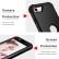 Silicone + PC Three-piece Anti-drop Mobile Phone Protection Back Cover f. iPhone SE 2022/2020 (Black)