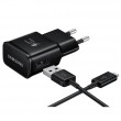 Original Samsung Travel Charger EP-TA20EB-C inkl. USB Micro Datenkabel Typ C black (Quick Charger)